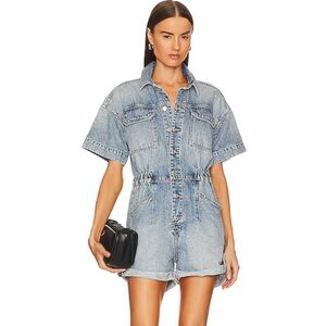 Free People denim romper